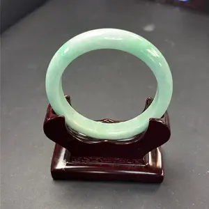 Apple Green Jade Bangle  Natural Grade A Jade | Bright & Elegant Glow | Size 57.1