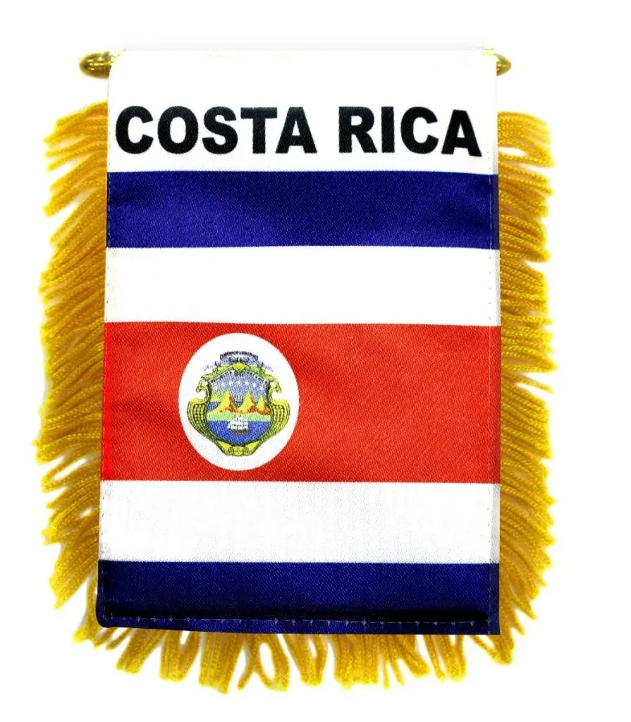 Hanger-Mounted 4x6 in Polyester Mini Banner, Double-Sided National Flag Print, Home & Festive Decoration, Car Window & Glass Compatible