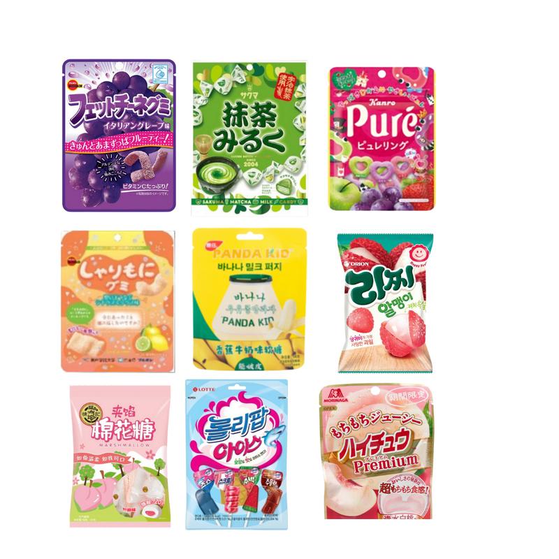 Omg Crunchbox 12 PC Asian Snack Box - 3 Beverages 4 Chips 2 Candy 3 Cookies Variety Pack in Box Assorted Full Size Items Perfect for Any Occasion Multipack