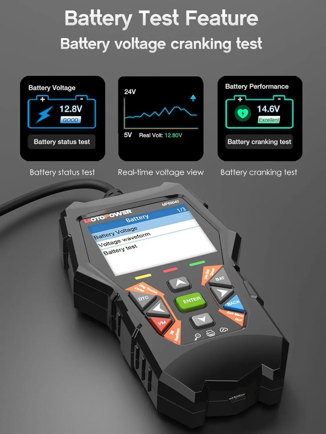 MOTOPOWER MP69040 OBD2 Scan Code Reader – Universal Car Engine
