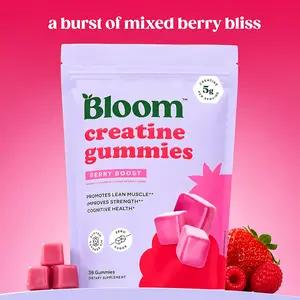 Bloom Nutrition Women's Creatine Gummies - Post-Workout Fitness Supplement for Energy Boost, Cognitive Health Support & Muscle Recovery