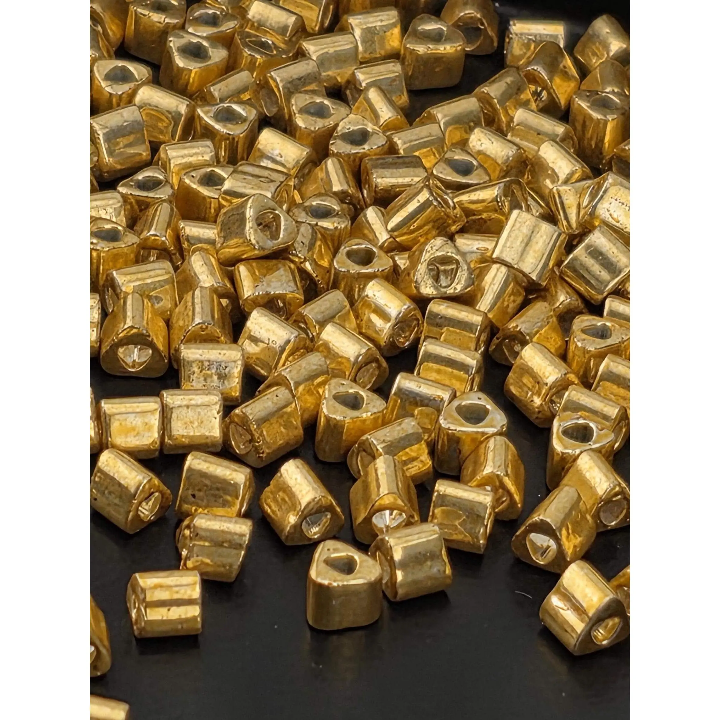 TOHO Triangle Beads, Galvanized Starlight | 8/0 Size, Japanese Glass | 2.5" Tube