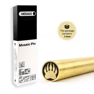 MOSAUS Mosaic Pin for Knife | Bear Claw | Decorative Brass Knife Handle Pins for Fixed Blade Knives