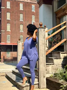 CATE Microfiber Legging Set-Marlin Blue