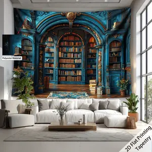 Luxury European Boho Arch Door Library Tapestry, Extension Background Cloth, Bedroom Wall Decor, Yoga Room, Meditation Space, Home Decoration, Wall Tapestries