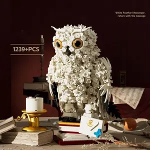 1239+ Piece Owl Building Block Set Building Block Model Movie and Anime Theme Desk Ornament for Study Rooms Home Decor Ideal Gift for Adults and Teens Birthday and Holiday Toy Present Building Blocks Toy Durable ABS Plastic