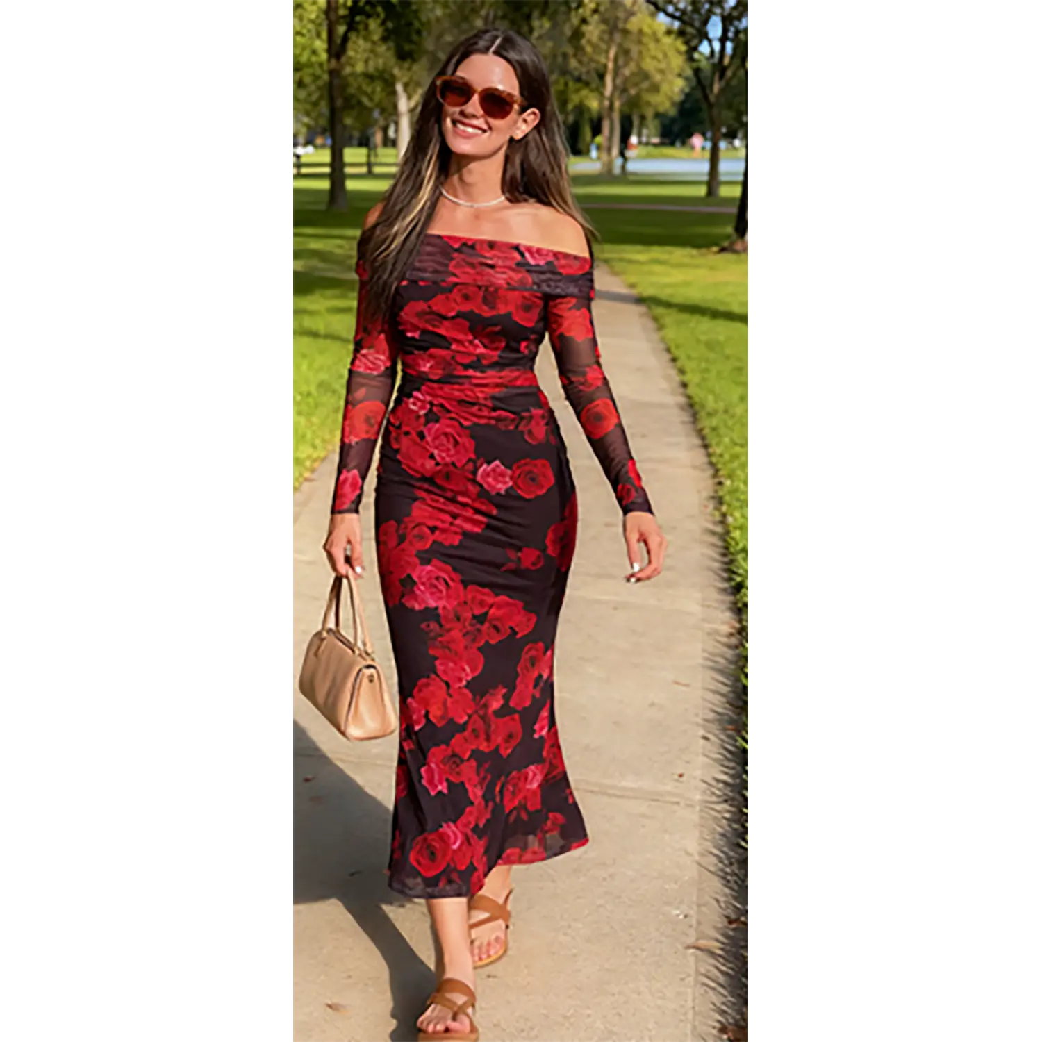 MEROKEETY Women's Fall Off Shoulder Floral Maxi Dresses Formal Long Sleeve Bodycon Cocktail Wedding Guest Dress - TikTok Shop MEROKEETY Women's Fall Off Shoulder Floral Maxi Dresses Formal Long Sleeve Bodycon Cocktail Wedding Guest Dress - TikTok Shop