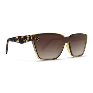 Blenders Mave X2 Golden Quartz Sunglasses – Polarized Amber Gradient Lenses, UV400 Protection, Scratch-Resistant, Gloss Multi-Tort Frame