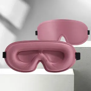 3D Deep Contoured Eye Cover for Sleeping, Adjustable with Nose Pad Design, Perfect for Yoga and Traveling, Portable Eye Mask