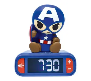Lexibook Captain America Alarm Clock with Light & Sounds