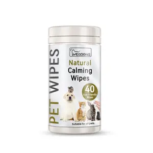 Yegbong Pet Wipes, Cats And Dogs Body Gentle Earwax Ear Mite Eye Stain Cleaning Wipes