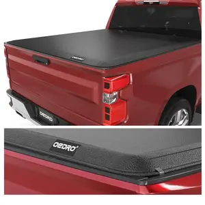5.8ft Bed Soft Roll Up Truck Bed Tonneau Cover Compatible with 2019-2025 Chevy Silverado 1500 / GMC Sierra 1500 New Body Style