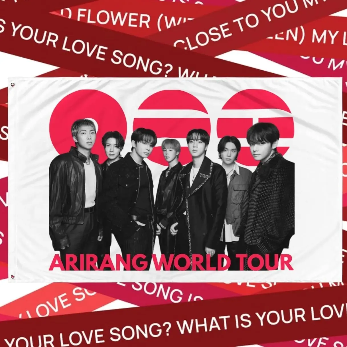 Arirang World Tour Wall Flag Tapestry, Kpop Tour Wall Banner Merch & Gift 2026