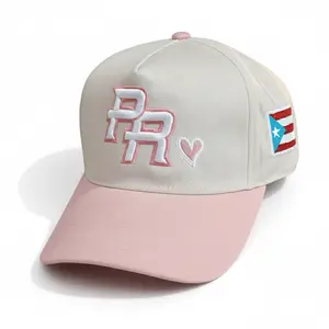 Puerto Rico Premium Snapback Cotton Material Camouflage Brim PR Logo Design Dry Clean Only Embroidered Hat