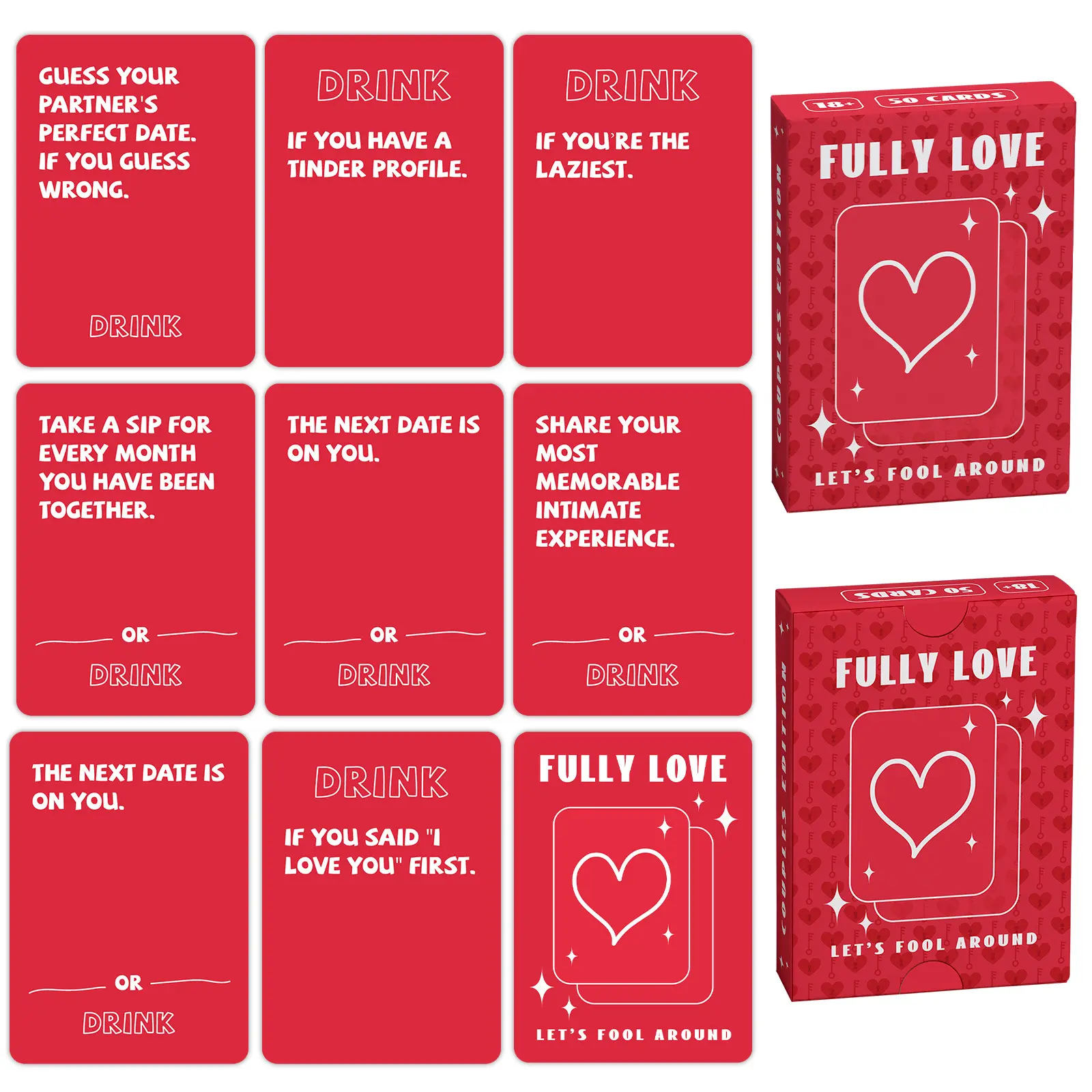 50 Pcs Couple Intimacy Game Date Night Cards, Romantic Relationship Building Tool, Interactive Party Entertainment for Couples (Home & Festive Party Supplies)