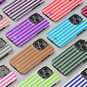 Personalized Initial Striped Summer Style Phone Case For iPhone 16 15 14 13 12 Pro Max case,Samsung Galaxy Case gift for her men's cool gadgets iphone 17 pro max cases girls