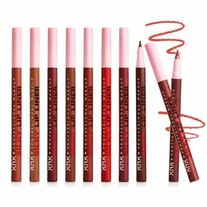 Matte Lip Liner Set,  Easy Coloring Lip Liner Pen, Moisturizing Lip Liner Kit, Suitable for All Occasions Lip Makeup, Summer Makeup, Lipliner