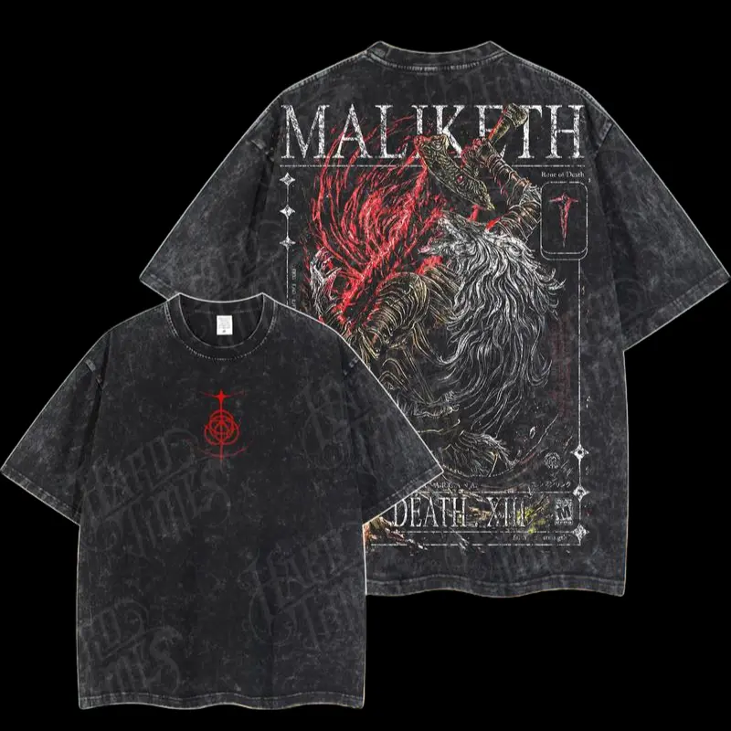 Maliketh Eldenring Boss Retro Vintage Anime T-shirt, Fashion Cotton, Full Colors, Full Sizes, For Men, For Women