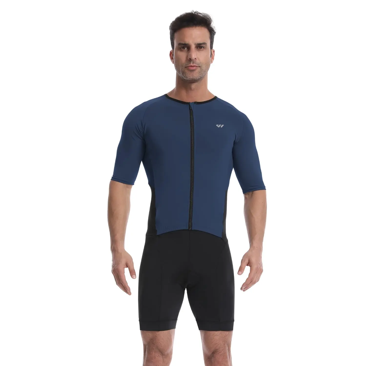 Wulibike Triathlon Suits Mens,High Elasticity Breathable Quick-qrying Trisuit Race‌ Skinsuits Cycling Swimskin Bike Swim Run
