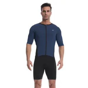 Wulibike Triathlon Suits Mens,High Elasticity Breathable Quick-qrying Trisuit Race‌ Skinsuits Cycling Swimskin Bike Swim Run