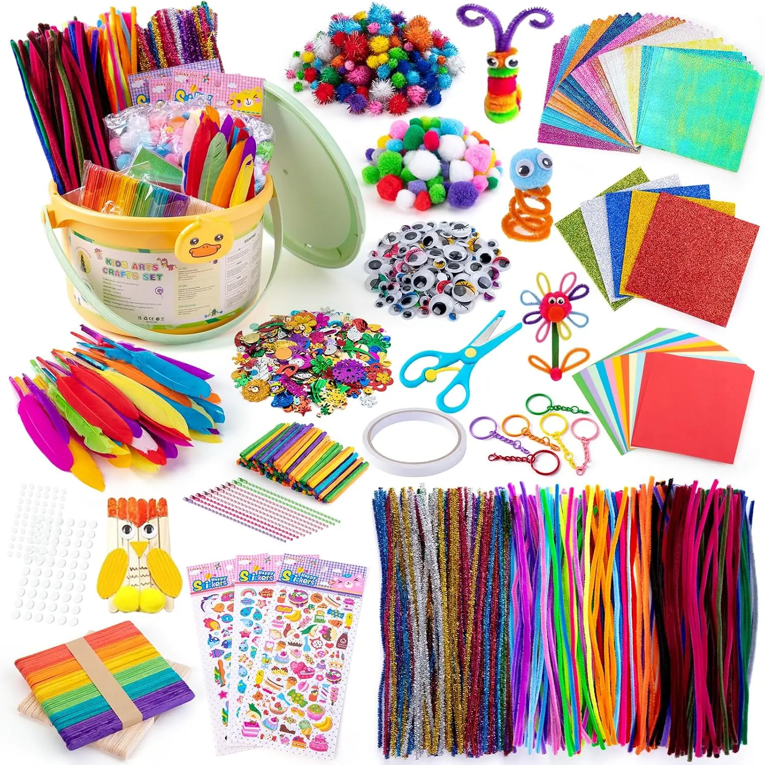 2000+ Pieces Halloween Fall DIY Art Supply Kit for Kids Ages 6+, Educational Set with Assorted School Accessories for Classroom Projects & Gifting (Crafting Fun Included), Boys & Girls