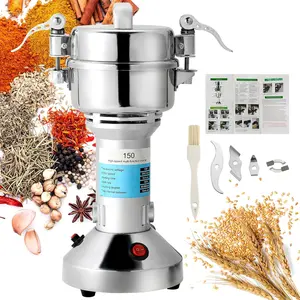 High Speed 150g Electric Grain Mill Machine    750W 70-300 Mesh 28000RPM Stainless Steel Commercial Grade for Kitchen   Pepper Coffee (150g)