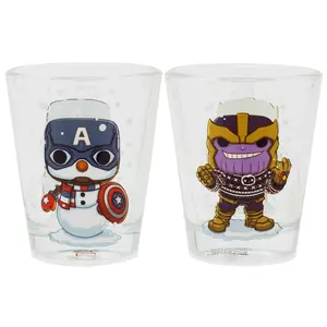 Funko Marvel Collector Corps Thanos & Captain America Set of 2 Toothpick Holder / Shot Glass [Holiday]