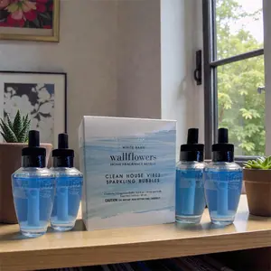 White Barn Wallflowers Clean House Vibes Sparkling Bubbles 4-Pack 0.8 oz ea Refreshing Fragrance for Home