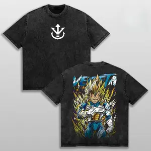 Vegeta Dragon Ball Z Shirt, Super Saiyan Anime Tee, DBZ Graphic, Washed Cotton