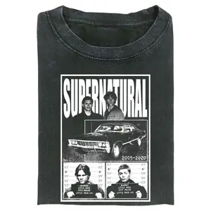 Supernatural Mugshot Shirt, TV Show, Dean and Sam Winchester Graphic Tee Gift for Men, Gift for Women, Crew Neck T-shirt