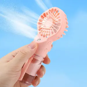 Adjustable Spray Fan, 4 Speed Settings, Ideal for Cooling & Ventilation, Durable Design, For Home Use, Small Handheld Spray Fan, Hydration Fan, Multifunction Rechargeable Fan, Portable Rechargeable Fan, USB Charging