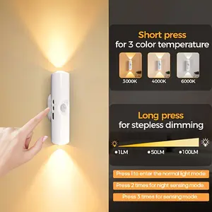 Indoor Motion Sensor Light, Battery Operated Closet Lights, Wireless Stick on Anywhere Hallway Lamp, Portable LED Night Lamps for Bedroom Under Cabinet Kitchen
