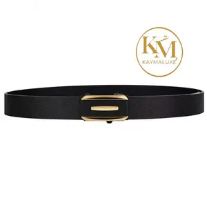 Kaymaluxe Men Ratchet Belt – Automatic Buckle, Adjustable Fit 27”- 46”