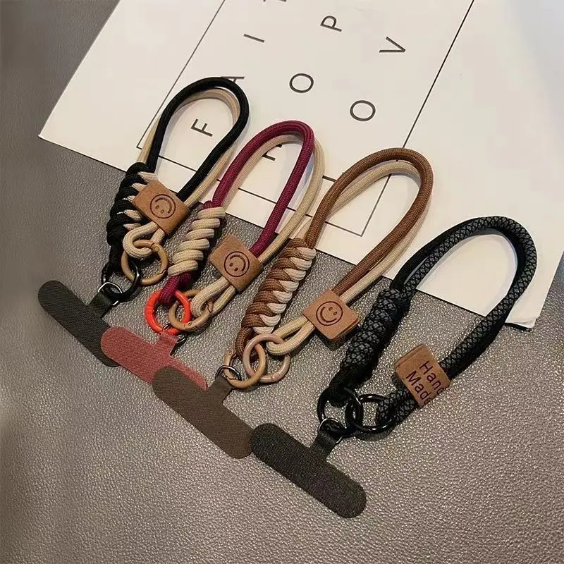 Fashion Handwoven Color Block Wristband, Phone Wrist Strap, Durable Anti-Lost Phone Holder, Key & ID Card Holder, Perfect Party Gift Choice