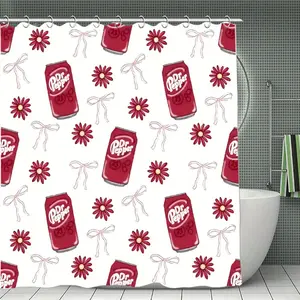 Dr Pepper Shower Curtain, Bathroom Decoration