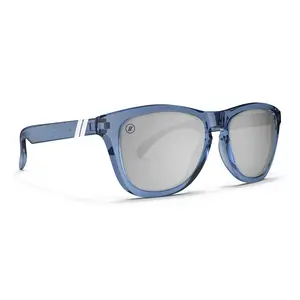 Blenders Eyewear L Series Deep Blue Polarized Sunglasses - Gloss Crystal Blue Frame, Silver Mirror Lenses, 100% UV Protection, Lightweight, Comfortable, Stylish for Men & Women