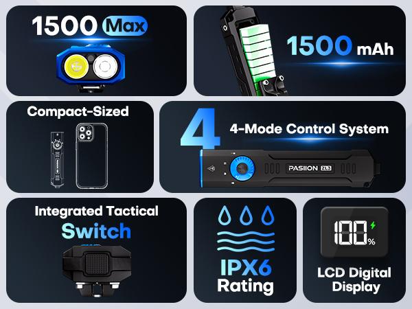 1500 Lumens Rechargeable EDC Flat Pro Flashlight with Green Beam, UV And White LED Combo, Portable Pocket Lights, Outdoors Emergency, Flashlight Super Bright Rechargeable, Rechargeable Flashlight, Flashlights Recharge, Flat Flashlight, Flashlight