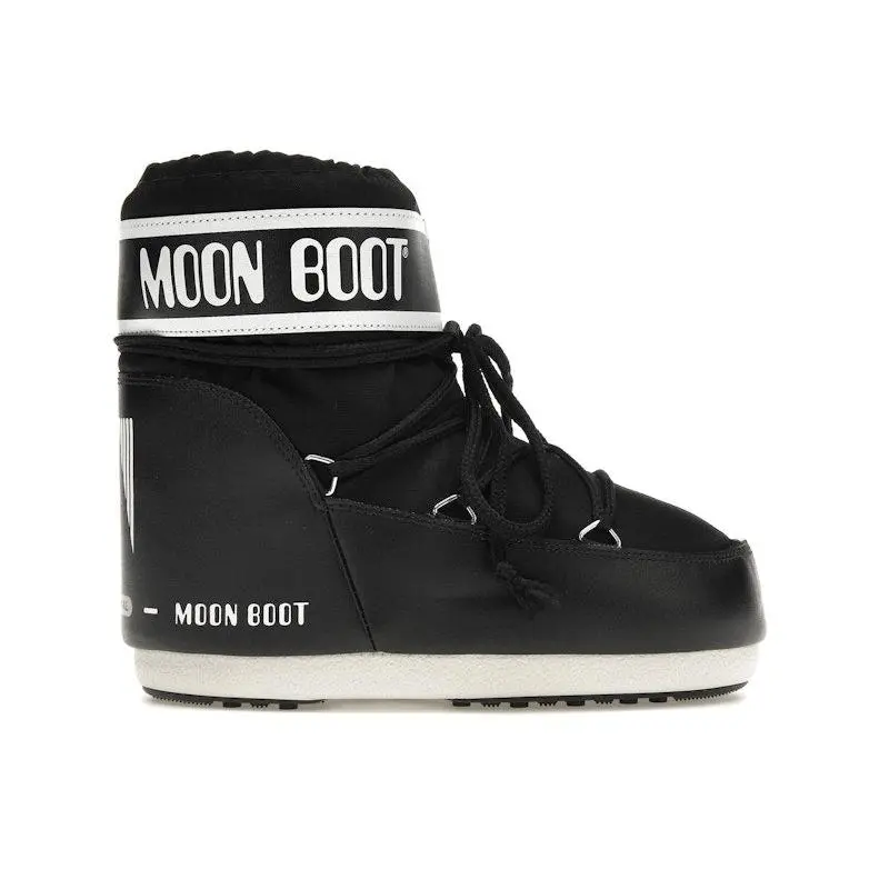 Moon Boot Unisex Icon Low Nylon Boot Black White, from StockX