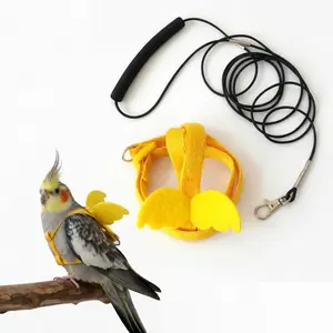 1-Piece Adjustable Anti-Bite Parrot Harness Leash Set, Outdoor Flying Rope Training Aid for Cockatiels & Small Birds, Pet Bird Training Supplies, One-Piece