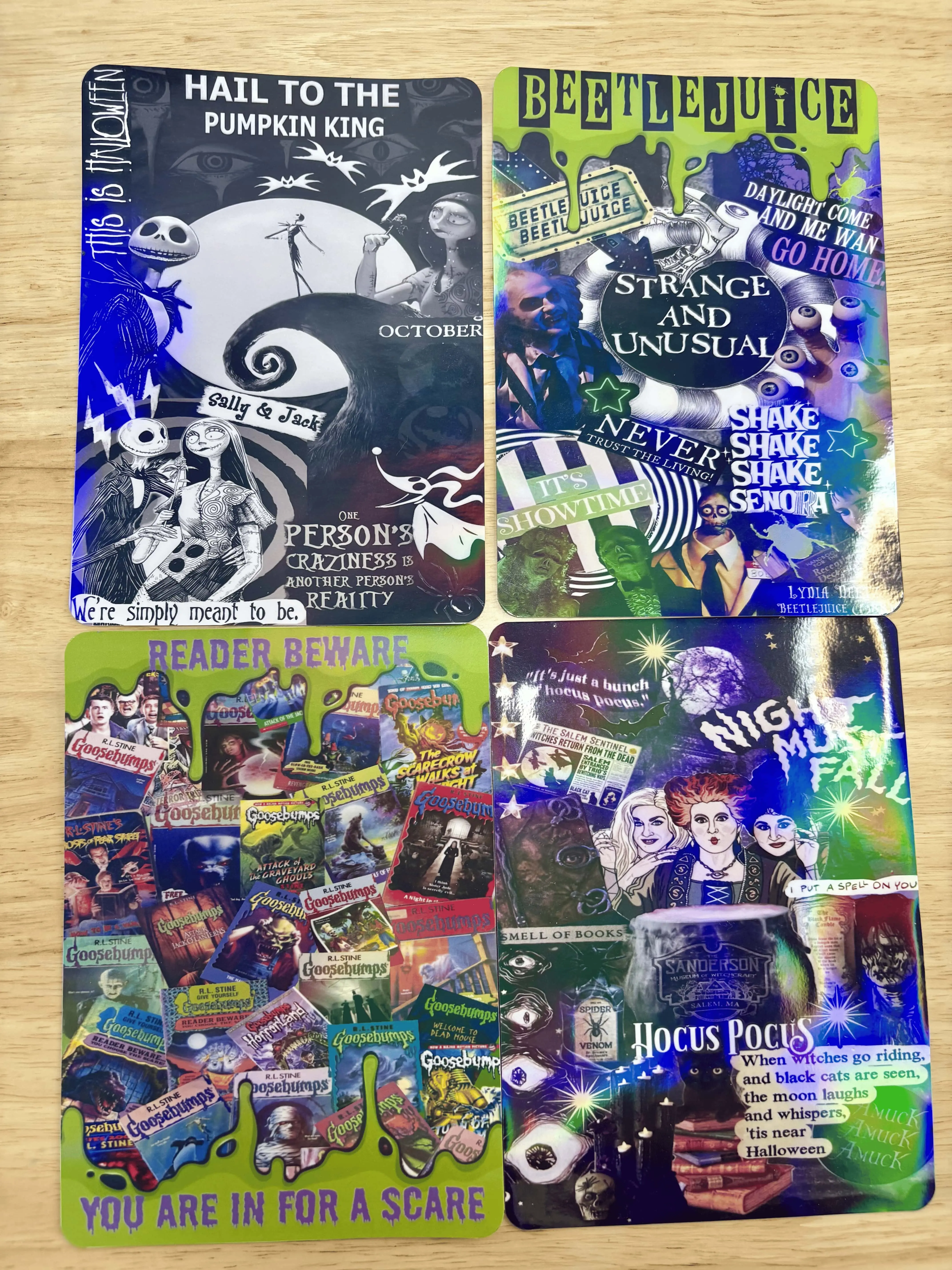 Kindle Inserts for Clear Case, E-Reader Inserts for iPad, Halloween, Movies, Spooky, Hocus Pocus, Kobo Libra Colour