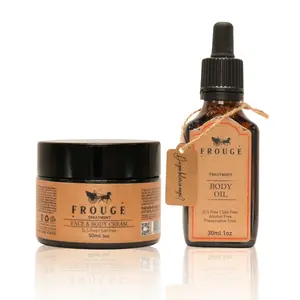 Intensive Skin Repair Duo – Nourishing Body Oil + Face & Body Cream for Dry, Rough & Uneven Skin