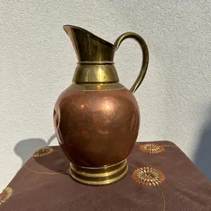 Copper and Brass Pitcher