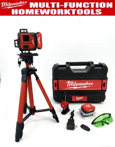 Milwaukee 360° Green Laser Level Kit With Tripod Hard Case Remote Control For Construction Renovation Home Improvement
