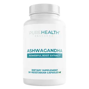 PureHealth Research Premium Ashwagandha Supplement 600mg – Reduce Stress, Cortisol Support & All-Day Calm