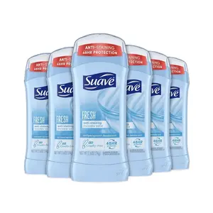 Suave Fresh Deodorant Stick for Women, 48H Protection, 2.6 Oz Ea (Pack of 6) Body Care Scent Comfort Cleanser