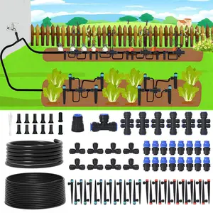 230ft drip irrigation system with quickconnect33ft 12 mainline 197ft 14 tubing drip irrigation kit and 3 nozzle types irrigation system for gardenflower bed raised bed greenhouse