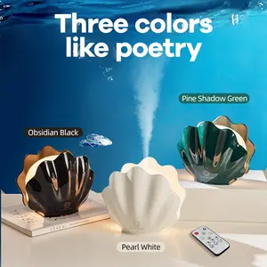 Multifunctional Shell Aroma Machine, Colorful Atmosphere Light, Nano Mist Air Freshener, USB Plug Remote Control, Abs Material, 20 M² Room Size, Aroma Diffuser Humidifiers