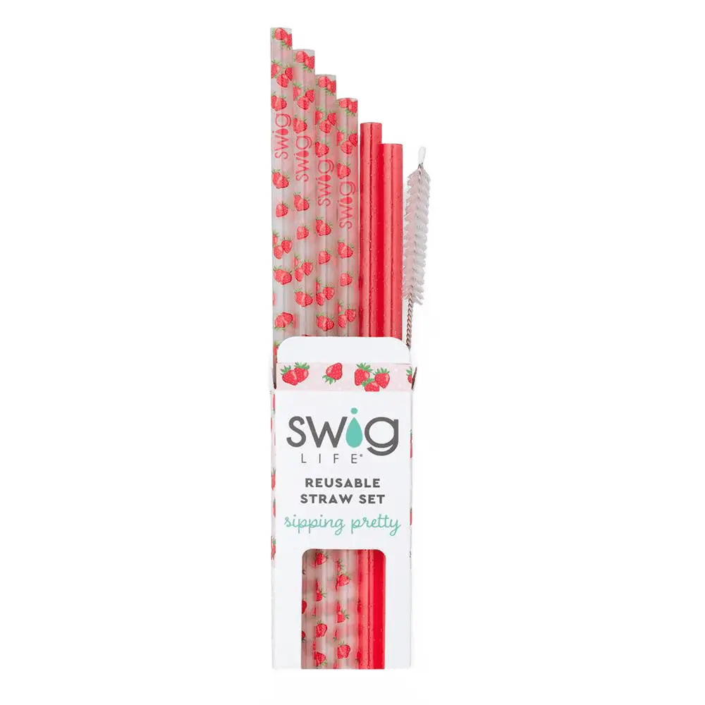 Strawberry Reusable Straws-P126+ FAO!