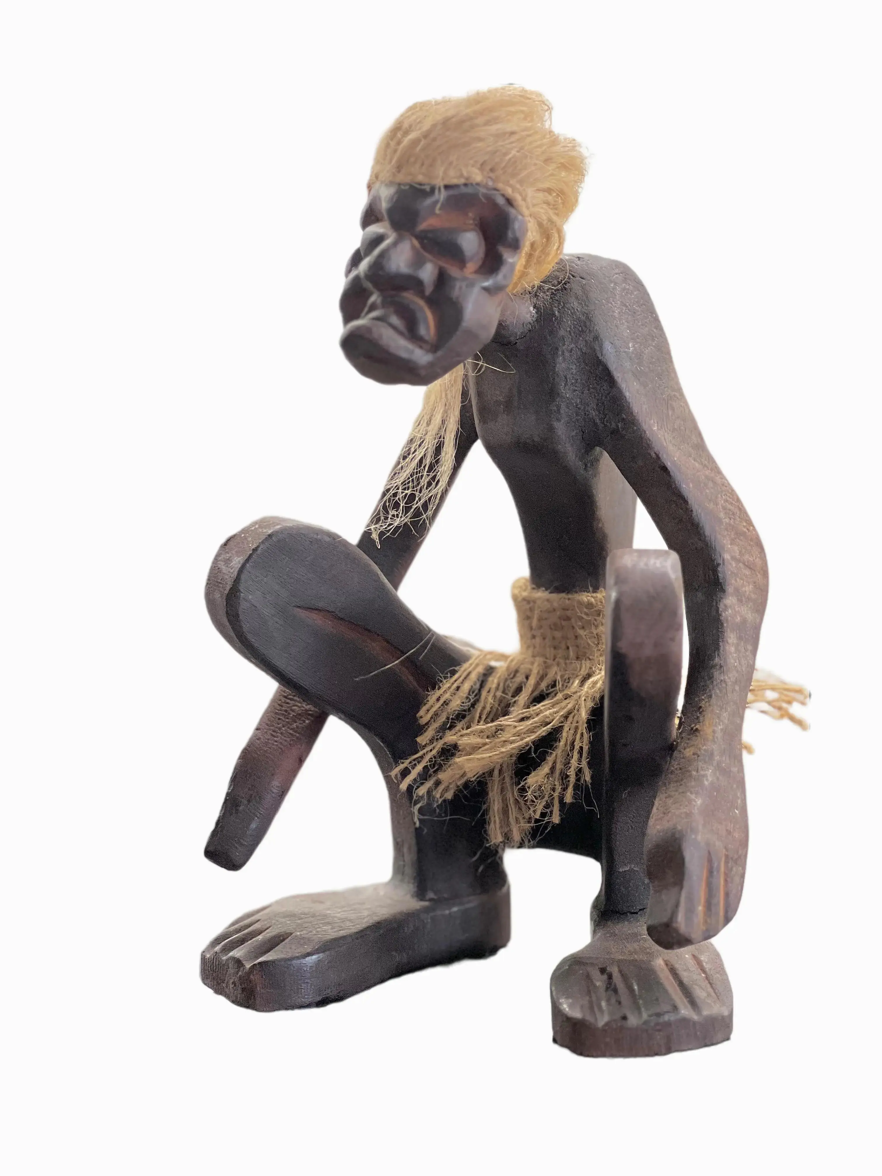 Squatting Warrior Azmat Guardian for Protection from Evil and Negativity