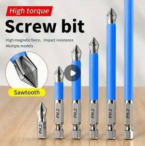 4/5/6/7-Piece Magnetic Screwdriver Bit Set, Non-Slip Crosshead, High Torque Impact Driver Bits with Enhanced Hardness